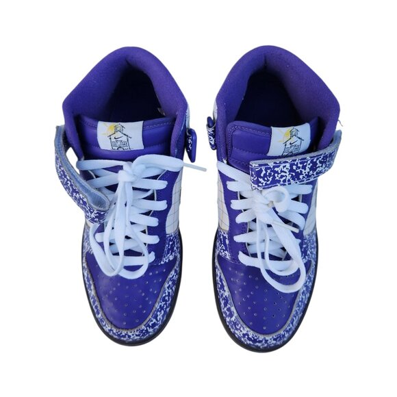 Nike Dunk Mid GS Notebook 309165-151 White Purple Sneakers Shoes Size 6Y - Picture 3 of 10